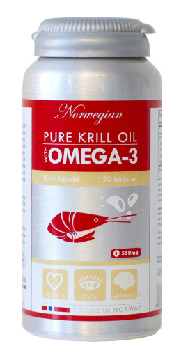 Norwegian Pure krill oil with omega 3 - Čisto krilovo olje z omega 3, 120 kapsul