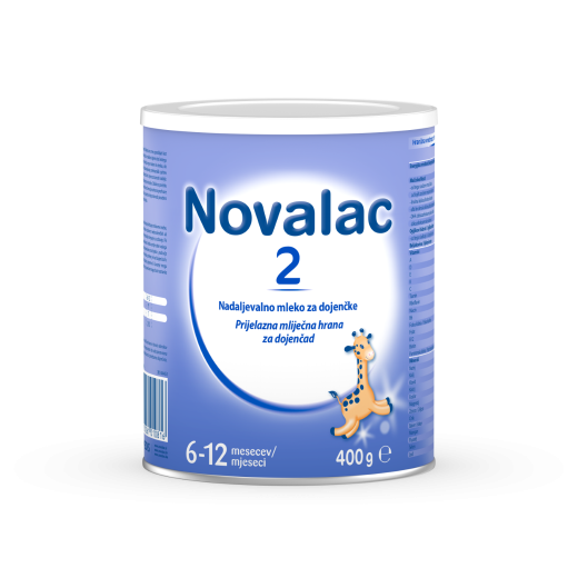 Novalac 2, nadaljevalno mleko za dojenčke, 400 g