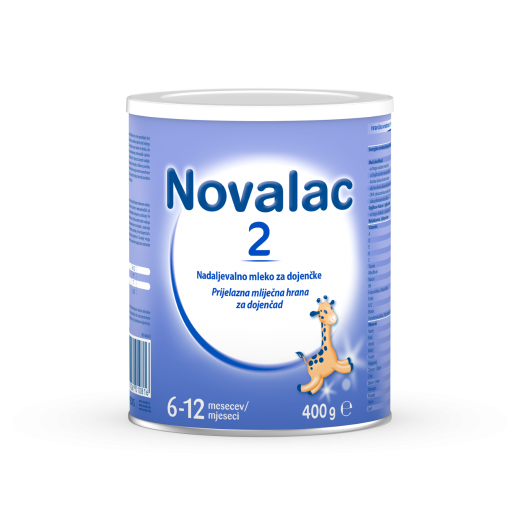 Novalac 2, nadaljevalno mleko za dojenčke, 400 g
