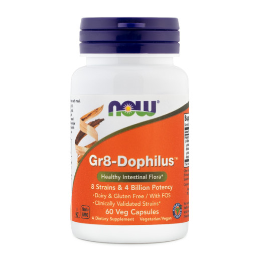 NOW, GR8-DOPHILUS, 60 vegetarijanskih kapsul