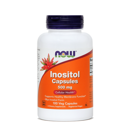 NOW, inozitol, 500 mg, 100 kapsul