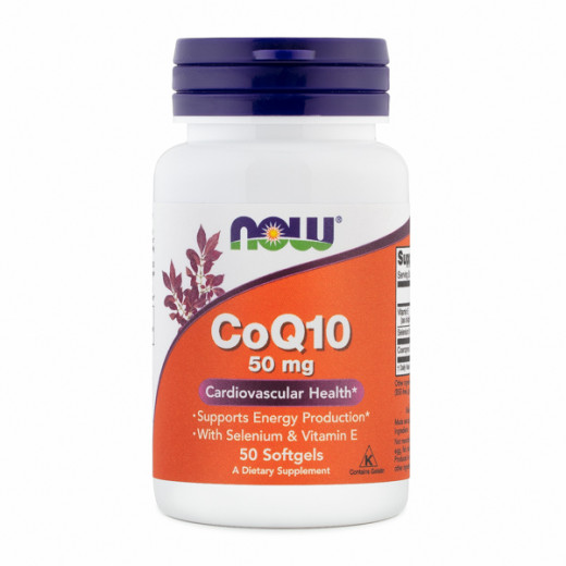 NOW, koencim Q10, 50 mg, 50 kapsul