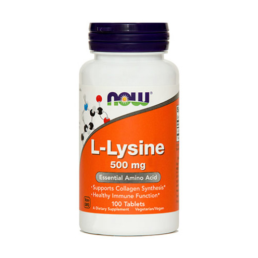 NOW, L - Lizin, 500 mg, 100 tablet