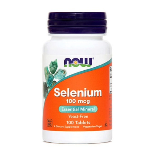 NOW, selen, 100 µg, 100 vegetarijanskih tablet