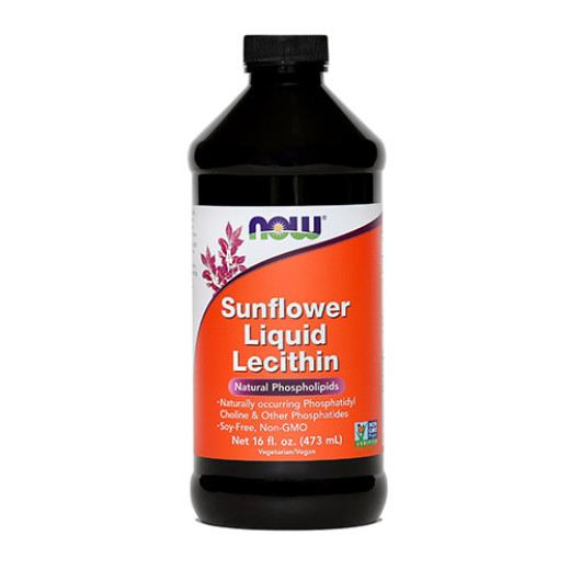 NOW, Sončnični lecitin v tekočini, 473 ml