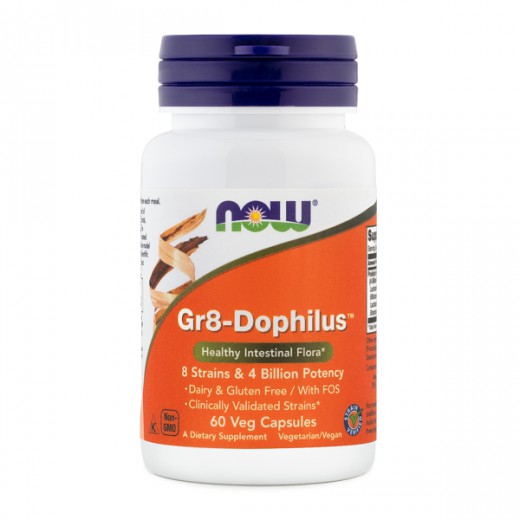 NOW, GR8-DOPHILUS, 60 vegetarijanskih kapsul