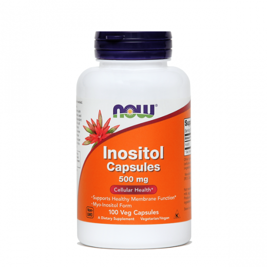 NOW, inozitol, 500 mg, 100 kapsul