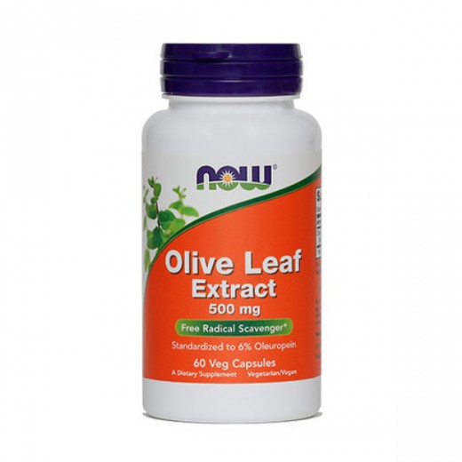 NOW, oljčni listi - izvleček, 500 mg, 60 kapsul