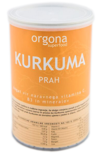 Orgona SuperFood, Bio kurkuma prah, 150 g