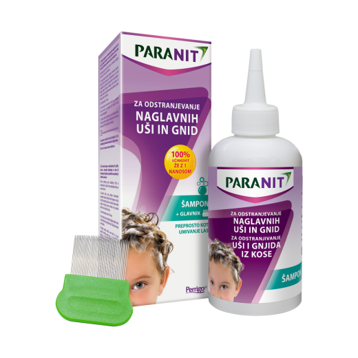 Paranit, šampon za odstranjevanje naglavnih uši in gnid, 200 ml