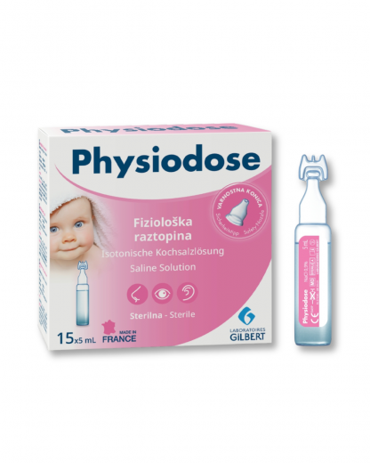Physiodose, fizološka raztopina, 15 x 5 ml