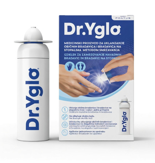 Dr. Yglo Freeze, zamrzovanje navadnih bradavic in bradavic na stopalih