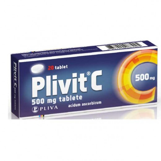 Plivit C 500 mg tablete, 20 tablet