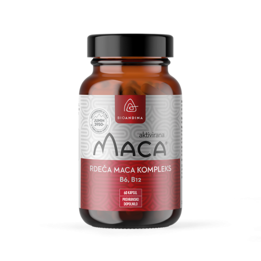 Bioandina, rdeča maca kompleks, 60 kapsul