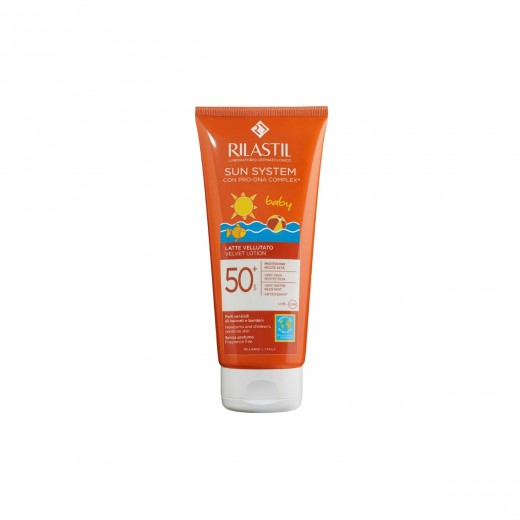 Rilastil, SS Baby Velvet losjon za telo in obraz SPF50+, 200 ml