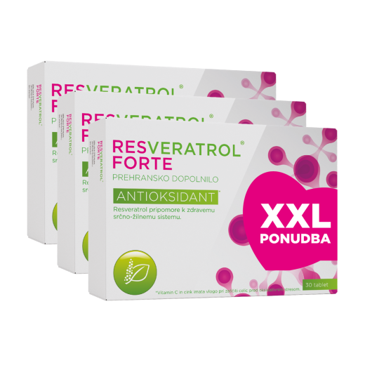 Resveratrol, forte 200 mg antioksidant tablete, XXL PONUDBA