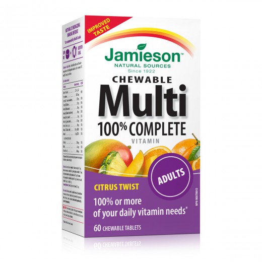 Jamieson multivitamini za odrasle - žvečljivi tableti 60x