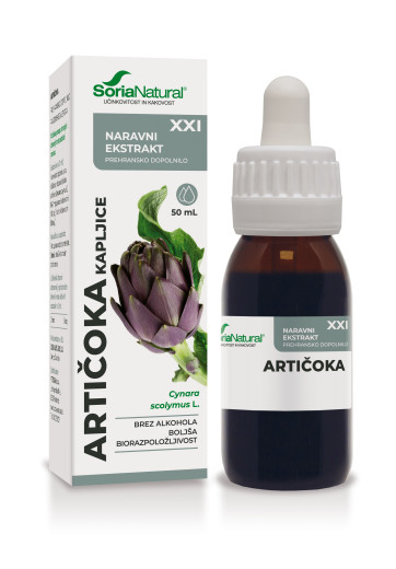 Soria Natural, artičoka XXI kapljice brez alkohola, 50 ml