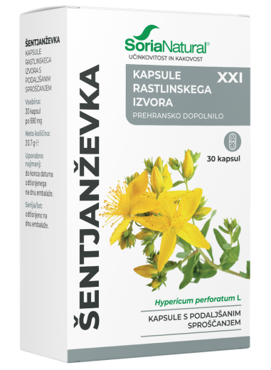 Soria Natural, šentjanževka XXI kapsule, 30 kapsul