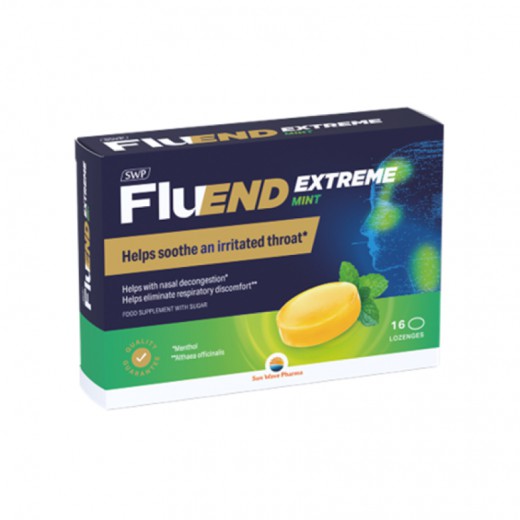 Sun Wave Pharma, Fluend Extreme Mint, 16 pastil