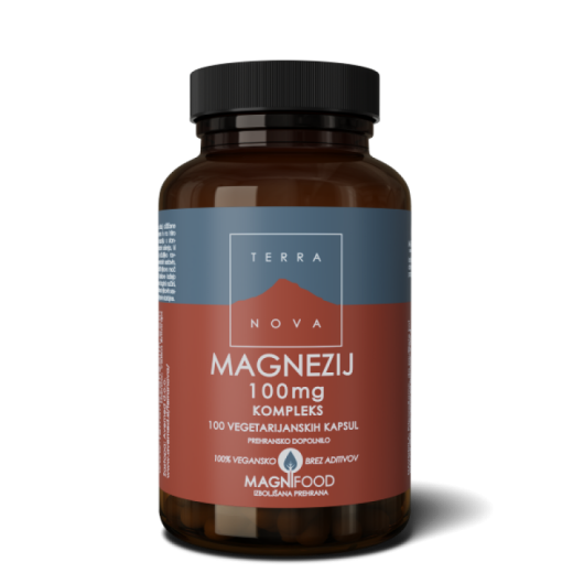 Terranova, Magnezij, 100mg, 100 kap