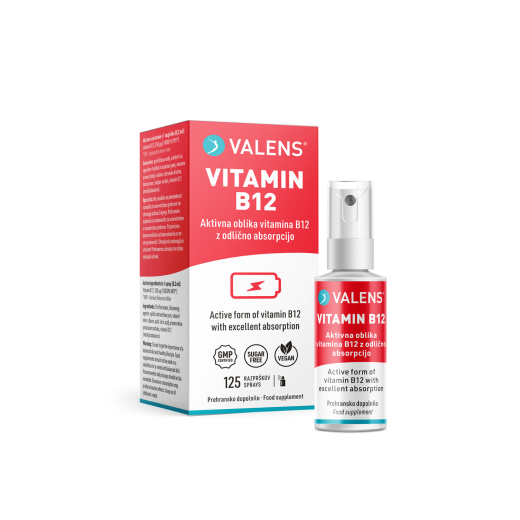 Valens, B12 ustno pršilo, 25 ml