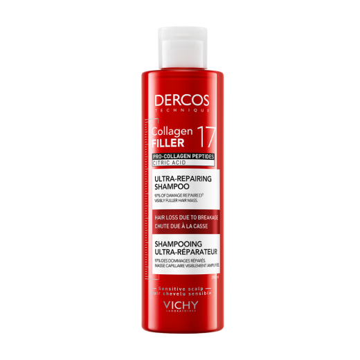 Vichy, DERCOS COLLAGEN 17 FILLER ULTRA-obnovitveni šampon, 200 ml