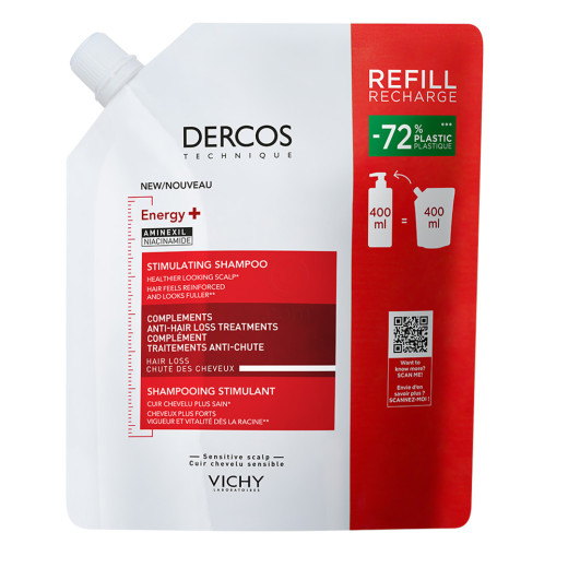 Vichy, DERCOS ENERGY+ Stimulativni šampon proti izpadanju las - ECO REFILL, 400 ml