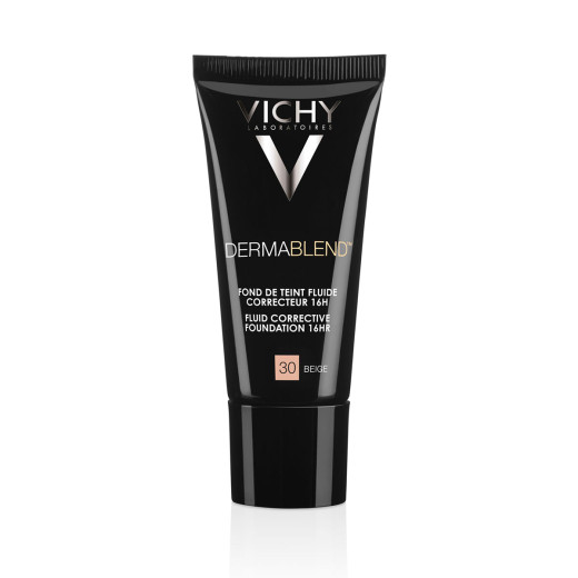 VICHY, DERMABLEND Tekoči puder z visoko prekrivno močjo SPF28, 30 ml, 30 Beige