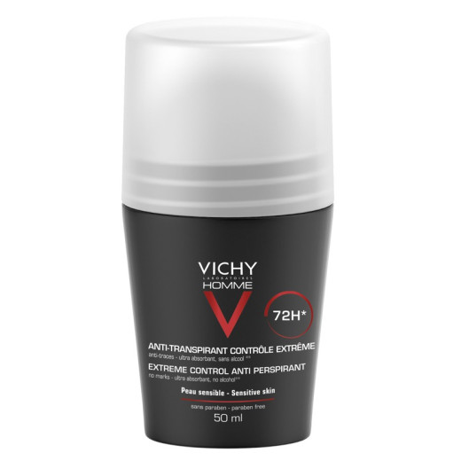 Vichy, HOMME Deodorant za moške z 72-urno zaščito proti potenju, 50 ml