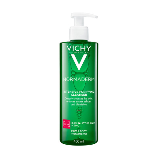 Vichy NORMADERM Phytosolution, čistilni gel za občutljivo in mastno kožo, 400 ml