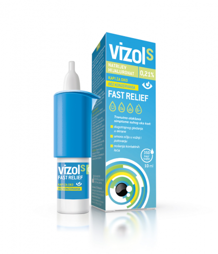 Vizol S 0,21% fast relief kapljice za oko, 10 ml
