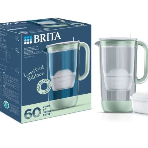 BRITA GLASS, One stekleni vrč za filtriranje vode 2,5 L, Limited 60 let