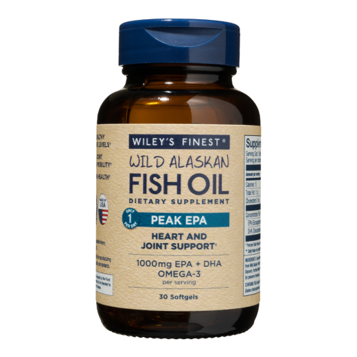 Wiley's Finest, Wild Alaskan fish oil, peak EPA, 30 mehkih kap