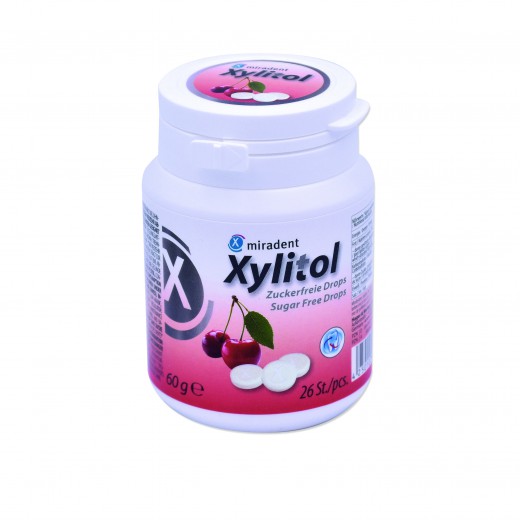 Xylitol pastile brez sladkorja, okus češnje, 26 pastil