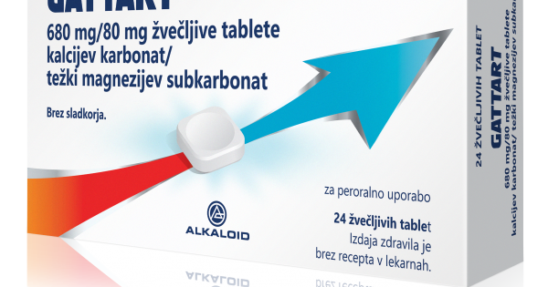 GATTART 680 mg/80 mg žvečljive tablete - Zdravila brez recepta
