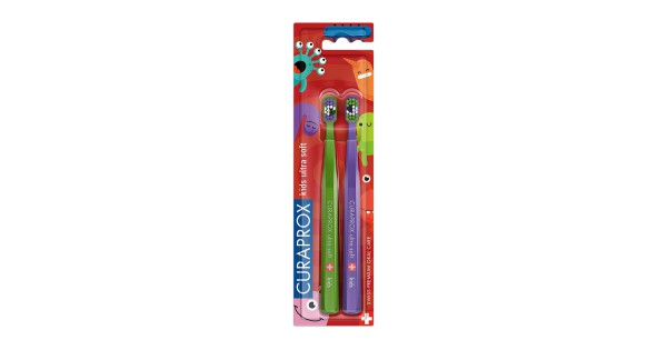 Zobna ščetka Curaprox kids 2/1 Little bacteria - Osebna nega