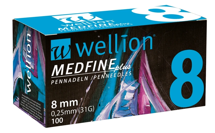 WELLION MEDFINE PLUS IGLE ZA MEHANSKI INJEKTOR 8MM, 100 kom