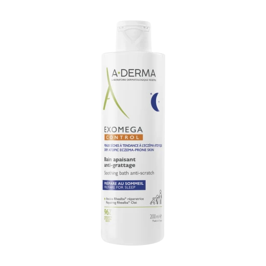 A-Derma, Exomega Control pomirjujoča kopel proti praskanju, 200 ml
