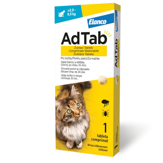 AdTab za mačke 2-8kg /48mg, 1 tableta