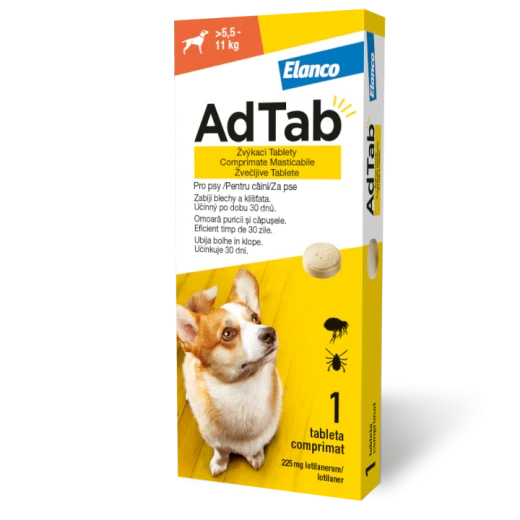 AdTab za pse 5.5-11kg /225 mg, 1 tableta
