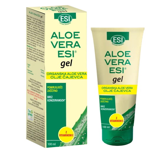 Aloe Vera gel z oljem čajevca in vitaminom E, 100 ml
