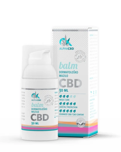 Alpha CBD, Dermatološko mazilo CBD Balm, 30 ml