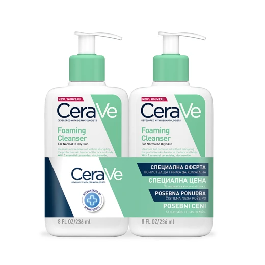 CeraVe, Peneči čistilni gel, 2x236 ml