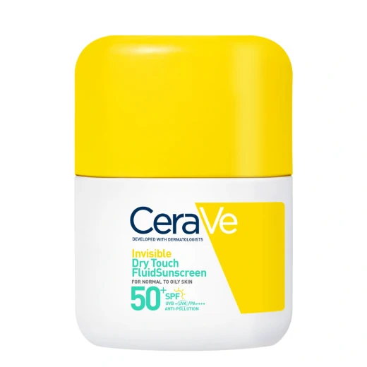 CeraVe, SUN Nevidni Dry Touch fluid za zaščito pred soncem, SPF 50+, zelo visoka zaščita, 50 ml
