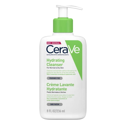 CeraVe, vlažilna čistilna emulzija za normalno do suho kožo, 236 ml