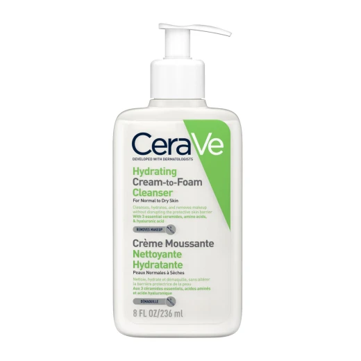 CeraVe, Vlažilna kremno-penasta čistilna emulzija, 236 ml