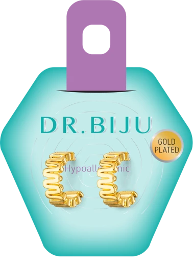 Dr. Biju, Hipoalergeni uhani Ring Gold