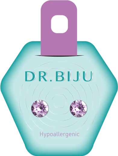 Dr. Biju, Hipoalergeni uhani Xiri Violet