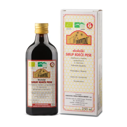 Endovital, ekološki sirup rdeče pese, 250 ml